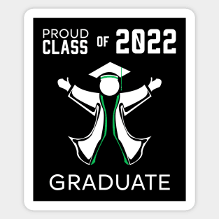 Proud class of 2022 graduate green Sticker